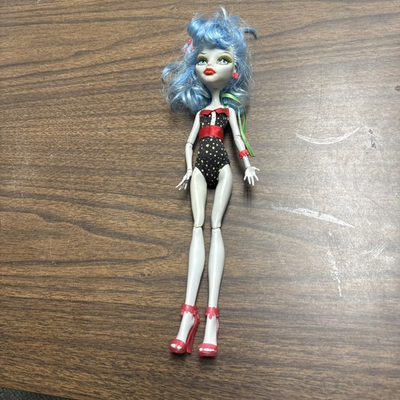 #ad Monster High Doll GHOULIA YELPS 2011 Skull Shores Bathing Suit 11quot; MH $17.47