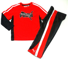 PUMA Boys New 2 piece Shirt Pant Outfit Set size 4