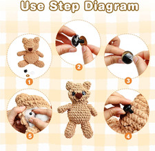 160PCS Large Safety Eyes for Amigurumi 3D Glitter Crochet Doll with Washers f...