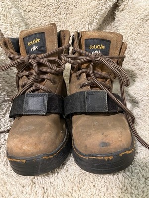 Cougar Paws Peak Performer Work Roofing Boots Mens 10 Brown Leather CPPP Strap
