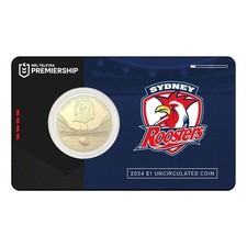 2024 Australia National Rugby League $1 Coin in Card - Sydney Roosters