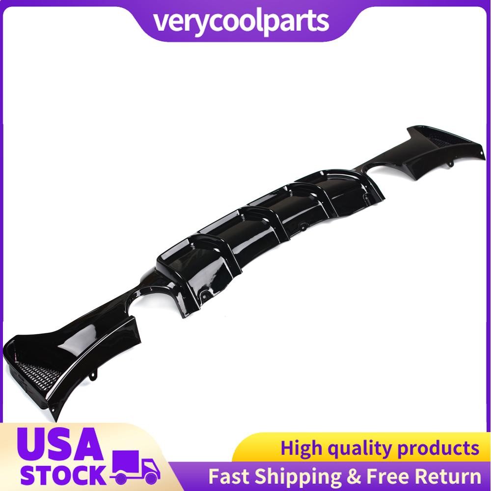 For BMW F32 F33 F36 428i 435i M Sport Glossy Black Rear Diffuser Lip