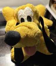 Disney Pluto Bean Bag Plush 8" Laying, Stuffed Animal, Soft Toy Dog