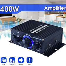 Home Car Power Amplifier 2 Channel Bluetooth 5.0 Audio Digital Amplifier FM USB