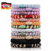 Haargummi, 12 StüCk Haargummis Damen Mehrfarbigen, Mode Geflochtene Hair Ties, E