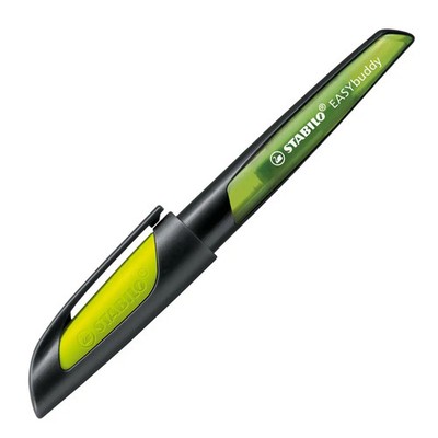 Schulfüller mit Anfänger-Feder A - STABILO EASYbuddy in schwarz/limette - Schrei