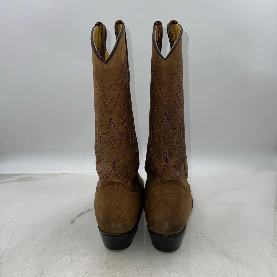 Smoky Mountain Boots Womens Sz 8.5 Round Toe Brown Leather Western - Image 3 of 4