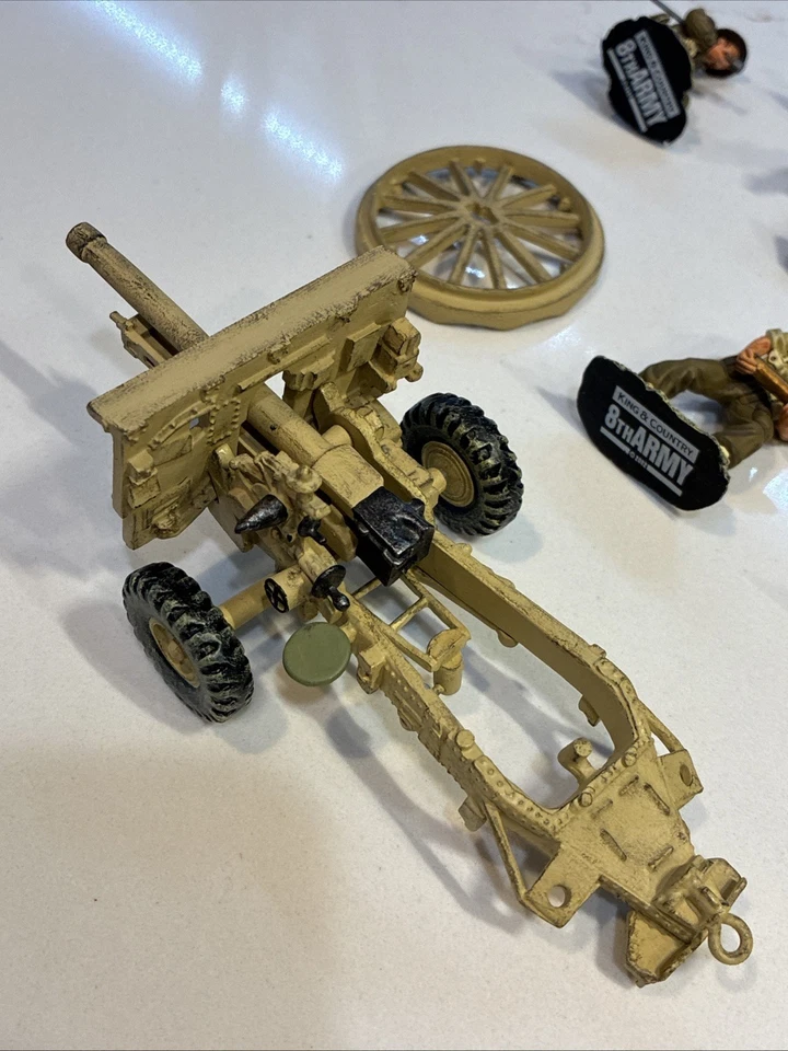 REY Y PAÍS EA004 8º Ejército Británico 25Ib. PISTOLA Y TRIPULACIÓN (SIN CAJAS) RETIRADA Foto 4 de 4