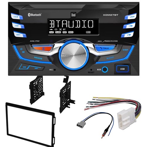 Dual XDM27BT AM/FM Radio Bluetooth Car Stereo (No CD) for 2008-2015 Nissan Titan