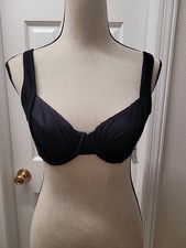 J.CREW STELLA BIKINI TOP UNDERWIRE CROSS-BACK IN BLACK Sz. 34 D