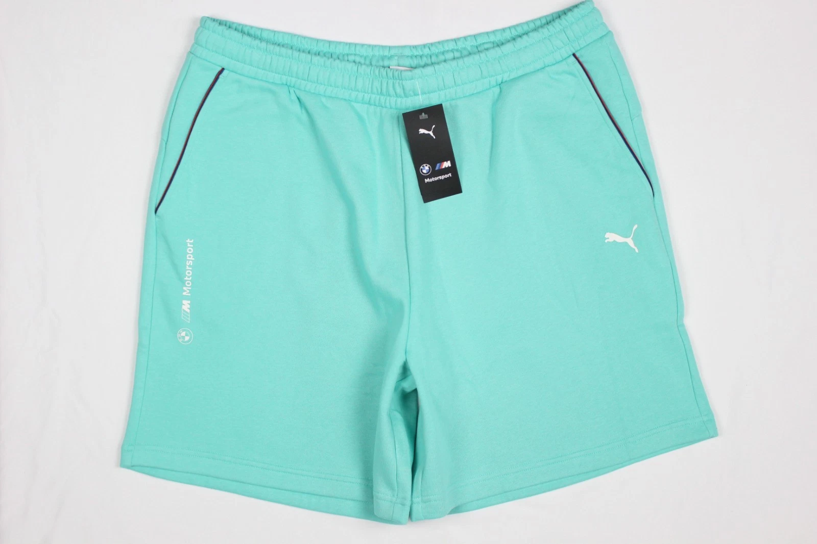 Puma Men's BMW Ess+ Fleece Shorts XL x 7" Inseam Aquatic 633286 17