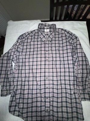 Viyella Men's Long Sleeve Button Down Shirt, Wool Blend, Multicolor Plaid, 3XL