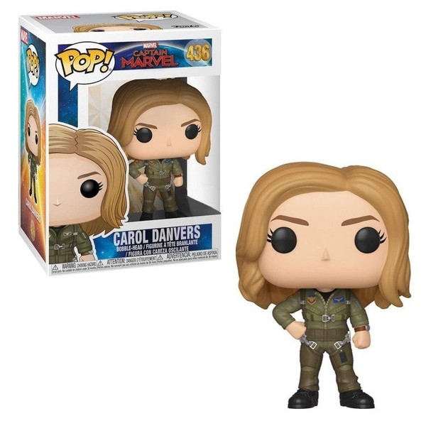 Funko Pop Captain Marvel #436 Carol Danvers - Bobble Head - Neu-image