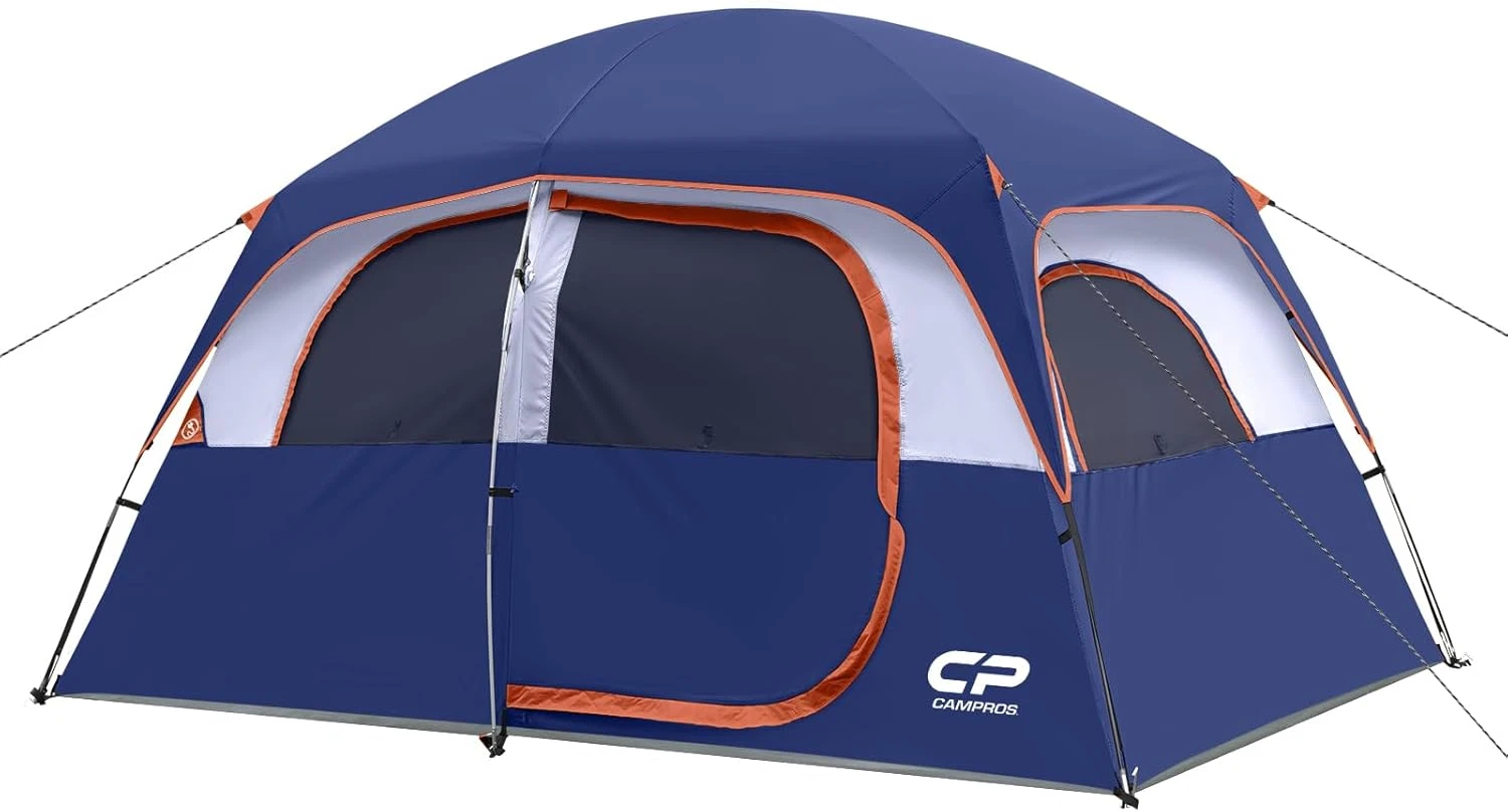 Spacious 6-8 Person Waterproof Family Dome Tent with Easy Setup & Carry Bag