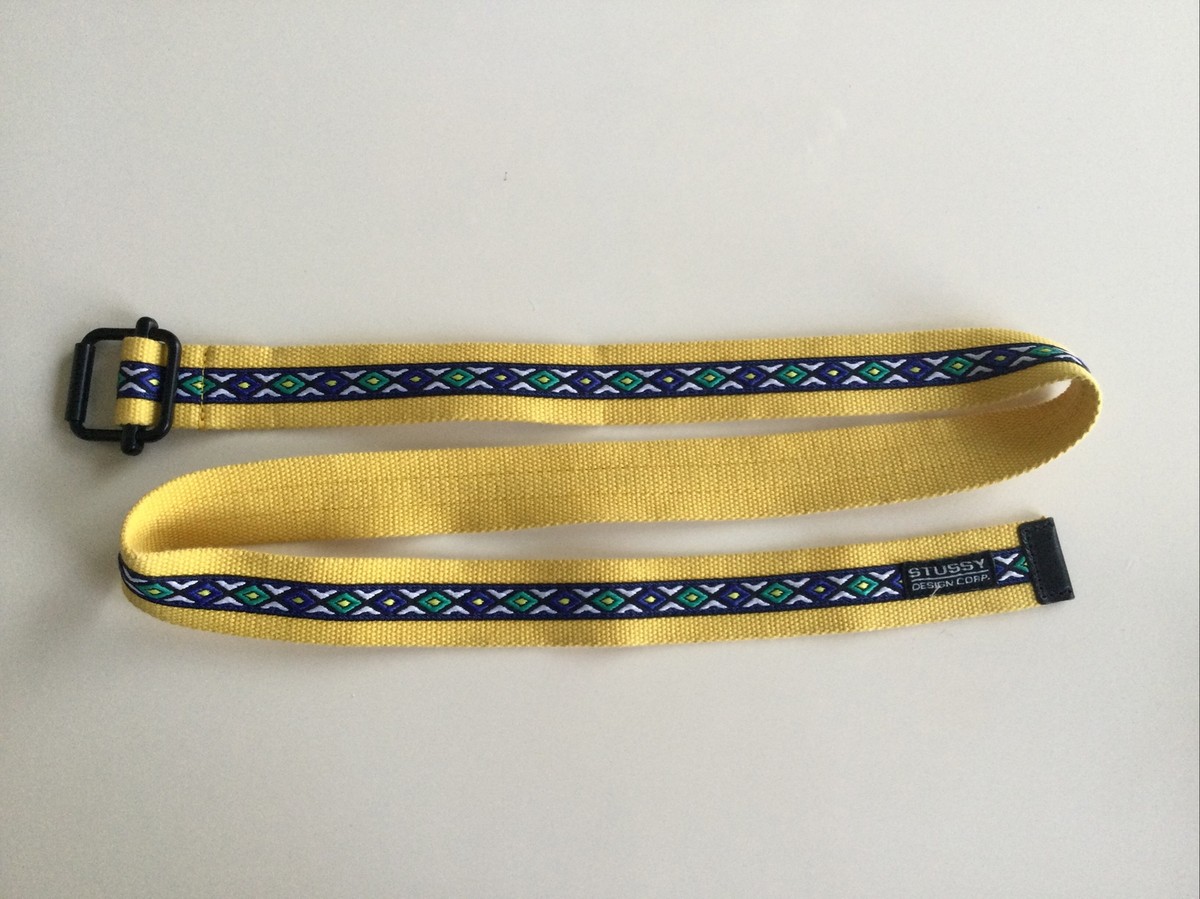 Stussy Men's Woven Taped Mustard Web Belt | eBay