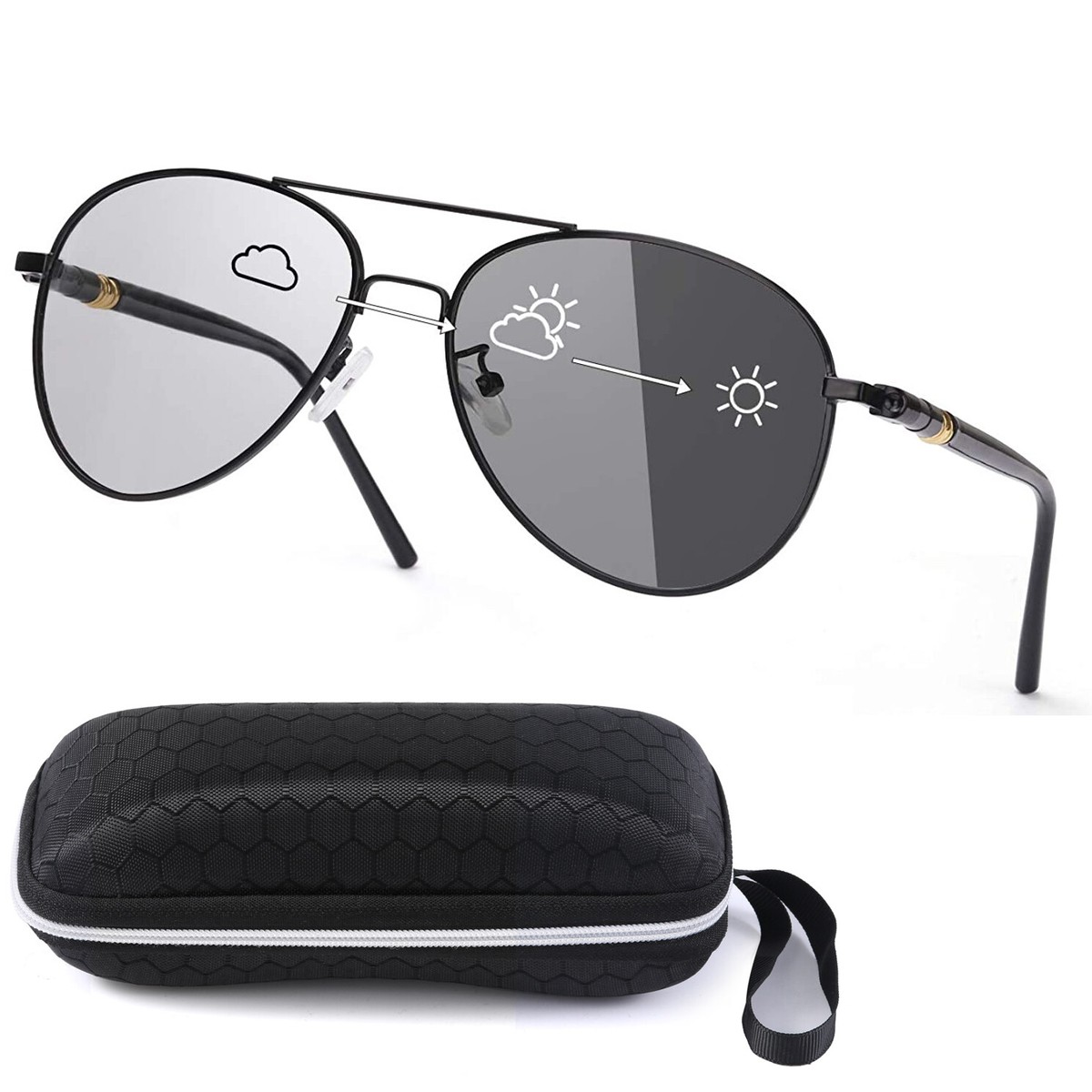 Classic Military Style Pilot Polarized Sunglasses with Spring Hinges J+S Premium Military Style Classic Aviator Sunglasses  main image 3