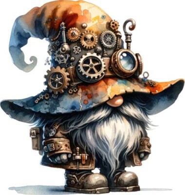 Farbe Steampunk Zwerg Gonk Wandkunst Schlafzimmer Kinderzimmer Dekor Vinyl Aufkleber Aufkleber