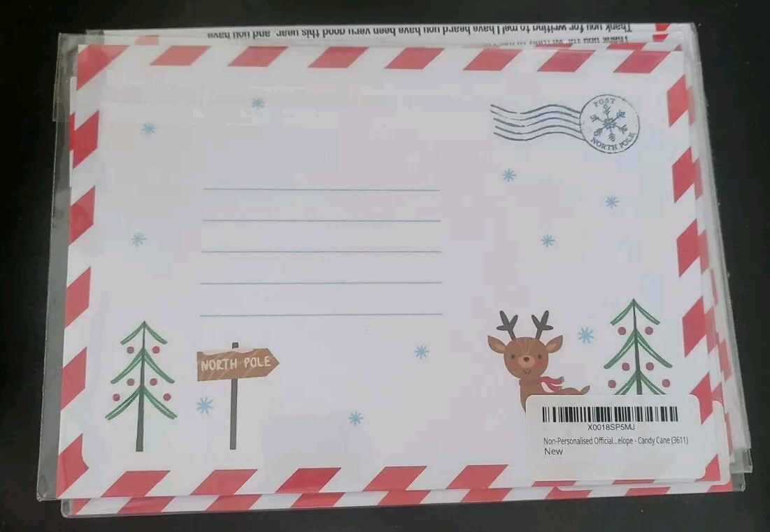 Letter To Santa with Envelope Father Christmas Kid Children Cute XMAS LETTER