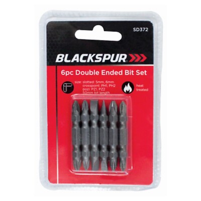 Double Ended Bit Set 6PC Drill Heat Treated 40CR Alloy Steel 50mm 