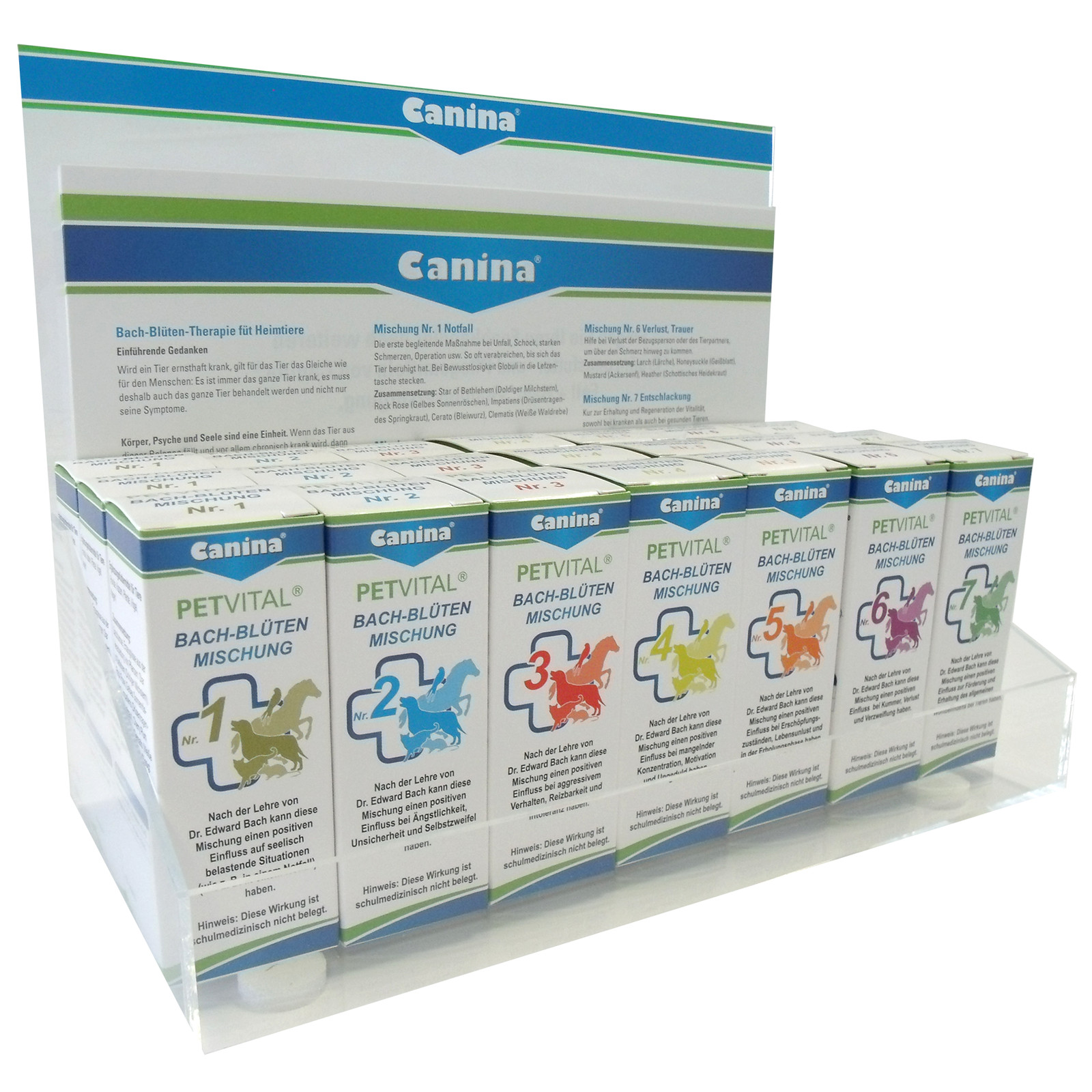 Canina Petvital Bach-Blüten – Globuli für Heimtiere, 7 Mischungen
