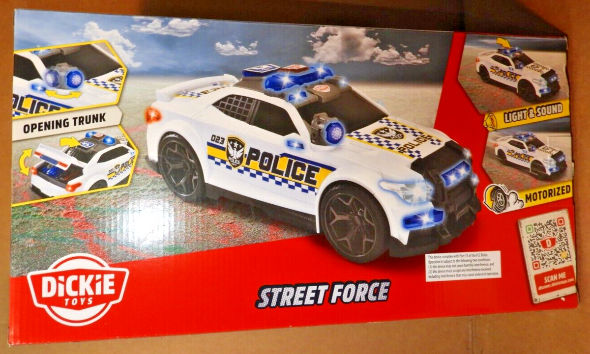 DICKIE TOYS) STREET FORCE POLICE CAR MOTORIZED LIGHT & SOUND (JADA
