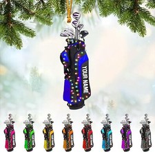 Golf Bag Christmas Ornaments Gift for Golf Lover Custom Golf Bag Ornament