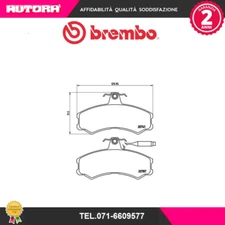 P23022 Kit pastiglie freno,Freno a disco adatto a Fiat Ducato I (MARCA-BREMBO)..