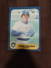 1986 Fleer Teddy Higuera #490 Rookie Milwaukee Brewers
