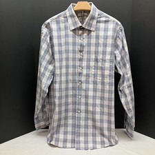 Van Huesen Regular Fit long sleeve Casual plaid shirt size 17.5 34/35 Preppy