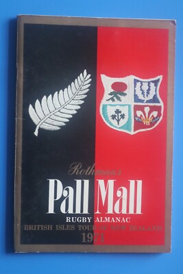 Mall Rugny Rothmans Pall Mall Rugby Almanac 1971 British Lions Tour of New Zealand ...