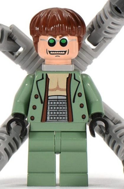 Lego Dr. Octopus - Doc Ock 4855 Clenched Teeth Smile with Arms Minifigure | eBay