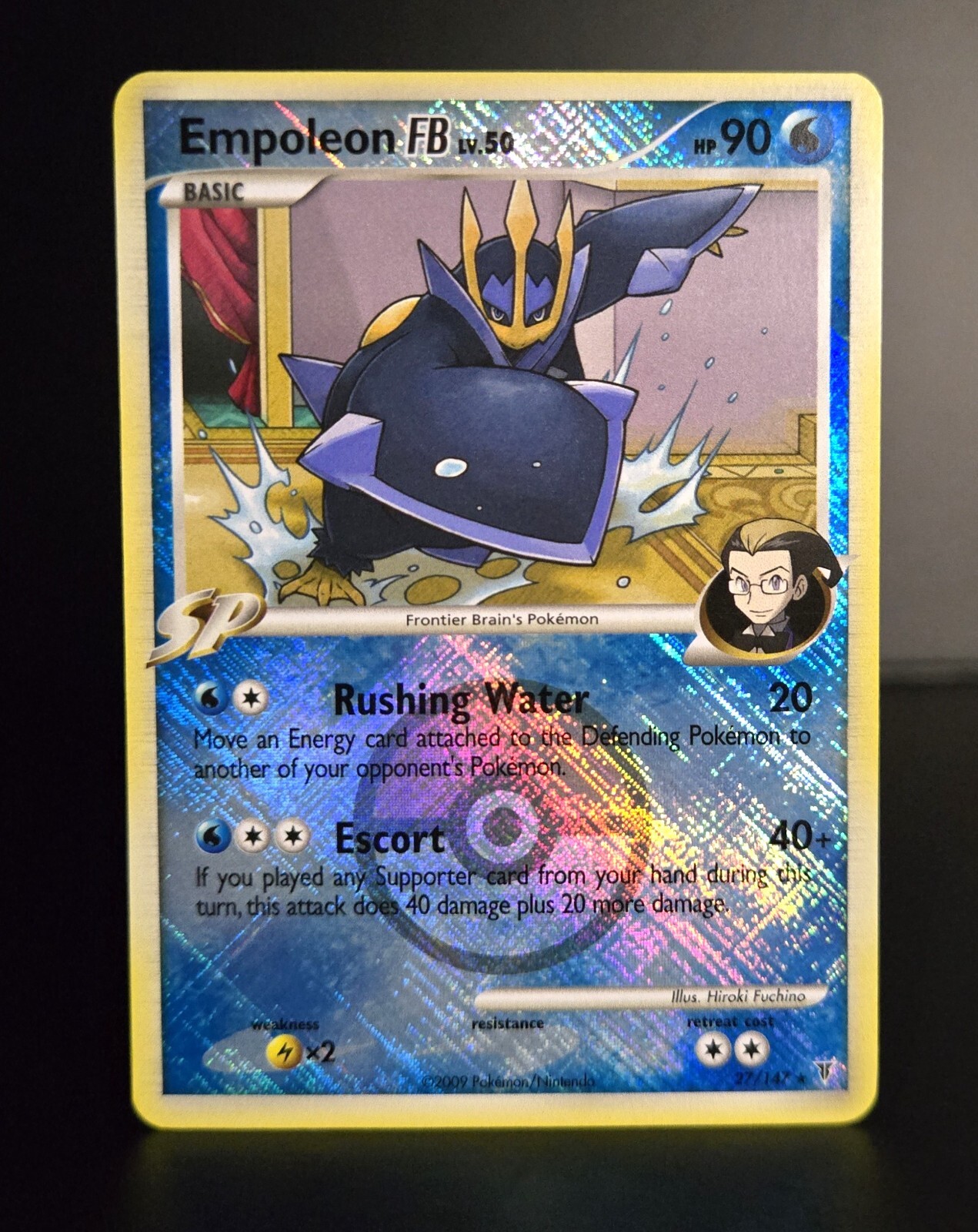 Pokémon TCG - EMPOLEON FB 27/147 POKEMON LEAGUE CROSS HOLO SUPREME VICTORS - NM