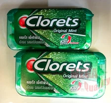 2 X CLORETS ACTIZOL PLUS COOL MINT TABLETS 14g