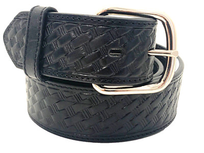 3D Black Leather Western Belt 46.5\