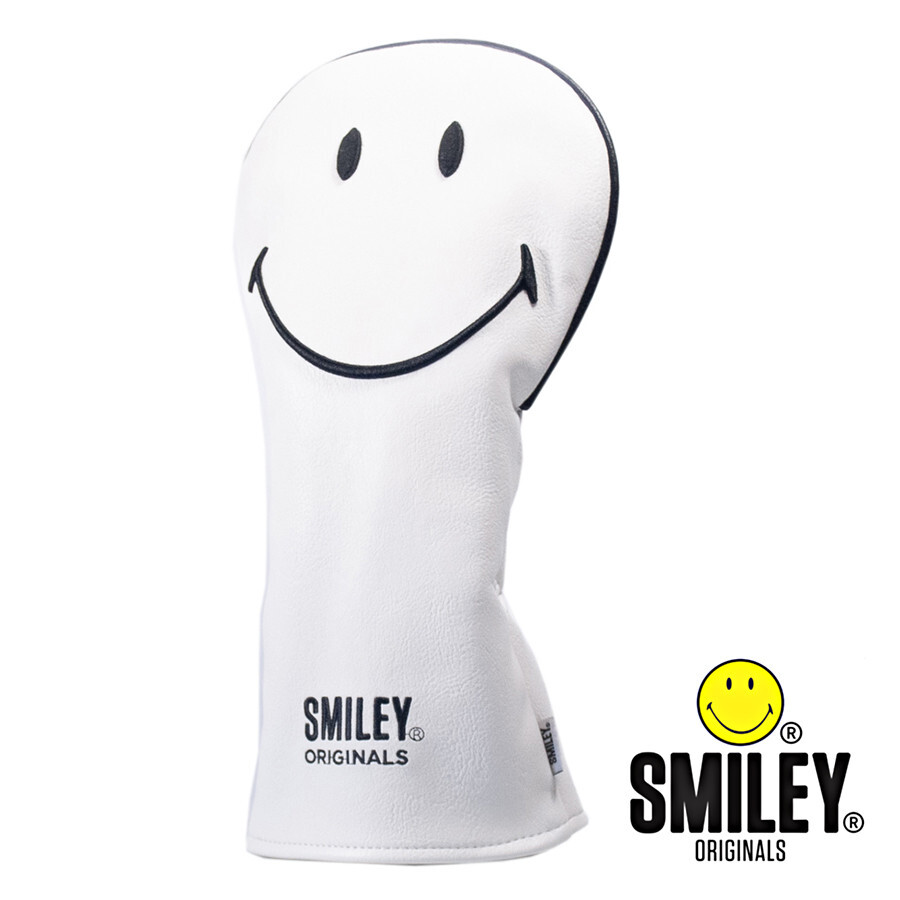 Smiley Original Classic Driver Headcover - Black/White Smiley Original Classic Driver Headcover - Black/White