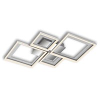 Briloner Led Deckenleuchte Alu-Chrom 2X12W+2X7W