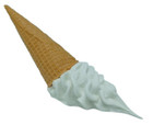 Display Fake Food Prop Dropped Vanilla Soft Serve Ice Cream With Sugar Cone