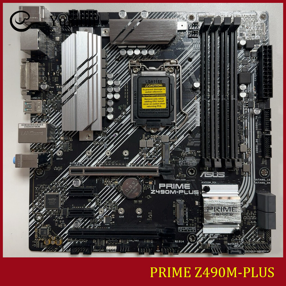 FOR ASUS PRIME Z490M-PLUS 128GB HDMI DVI Micro ATX Motherboard Test OK
