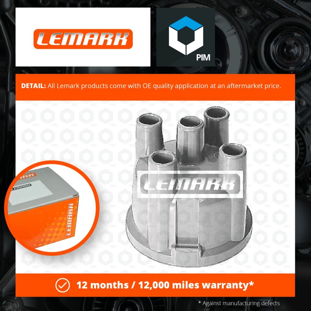 Distributor Cap fits VOLVO P1800 P18 1.8 62 to 70 Lemark 2416535