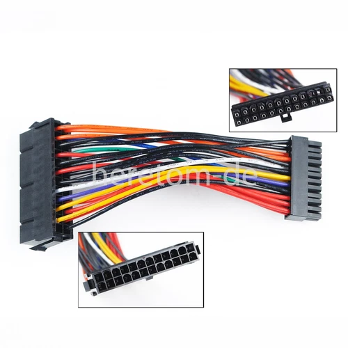 ATX PSU Standard Female 24Pin to Mini 24P Male Internal Power Cable Adapter