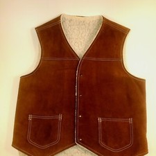 Vintage Real Sheepskin Vest Size Medium