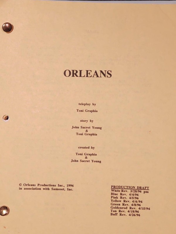 ORLEANS VINTAGE ORIGINAL SCRIPT PRODUCTION DRAFT LARRY HAGMAN CHARLES DURNING