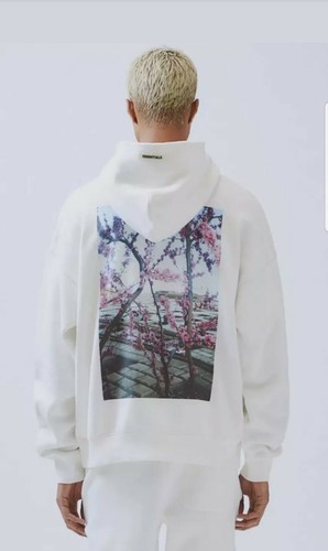 FEAR OF GOD Essentials SS19 Photo Series Pullover Hoodie WHITE Size S