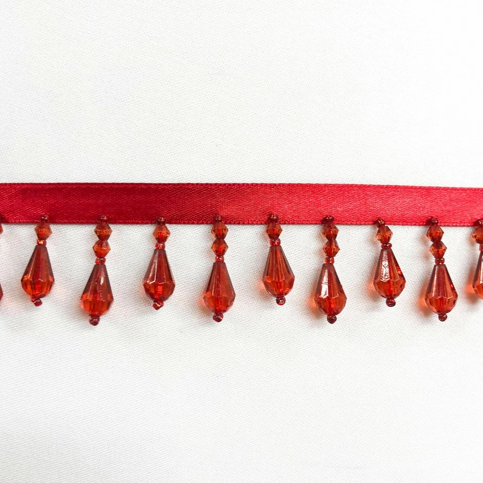 Imperial Co кристалл выглядящий бисером бахрома отделка продается в ярдах - Изображение 3 из 4