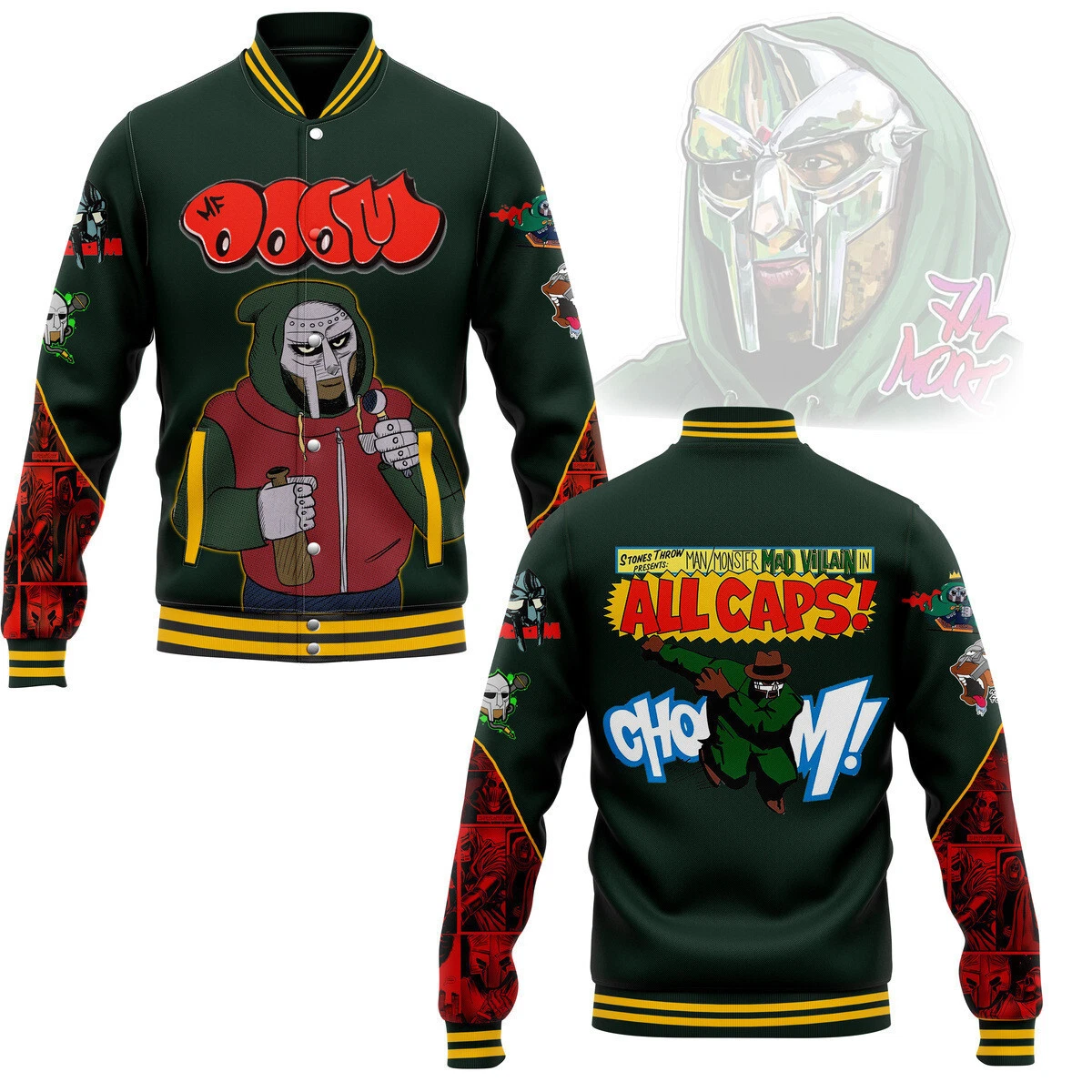 MF Dooom New Baseball Jacket For Fan
