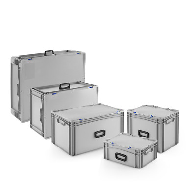 Werkzeugkoffer, Kunststoffbox mit Tragegriff, tragbare Eurobox, 40x30cm, 60x40cm
