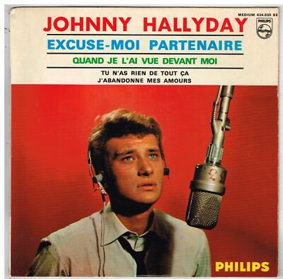 Johnny Hallyday Entschuldigung Partner 7' EP 45 Runden