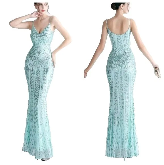 Vestido de playa de lentejuelas Sirena y vestidos de novia de Trompeta