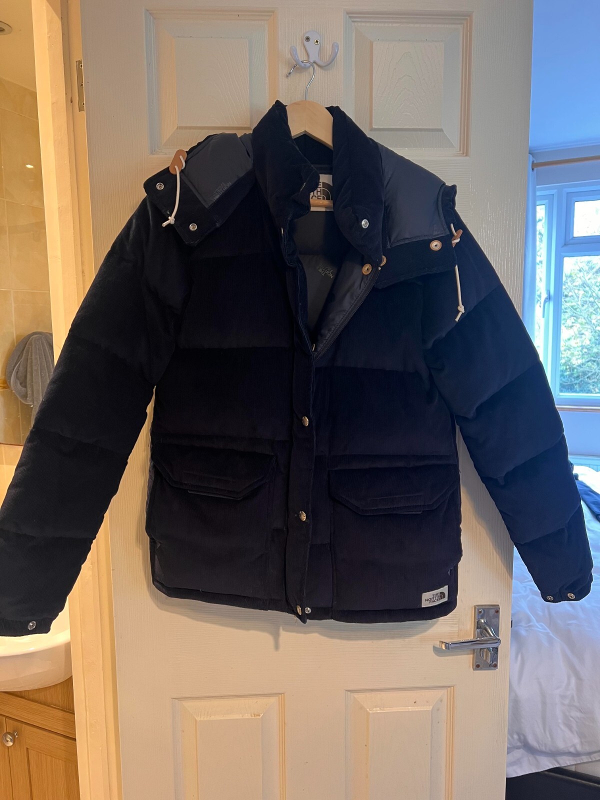 North Face Women's Sierra Down Blue Corduroy Parka SMALL RRP £375