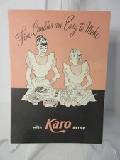 Karo Syrup Candy Divinity Fudge VTG 1948 Peanut Taffy Sea Foam Candy Recipes